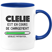 quotedazur - Mug Clelie Est En Cours De Chargement Veuillez Patienter - Cadeau Clelie Prénom Femme Personnalisé - Cadeau Annniversaire Noël Adolescent Collègue