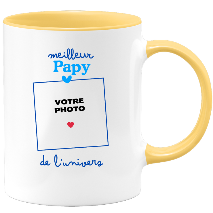 Mug Meilleur Papy de l'univers - Mug personnalisé avec photo famille