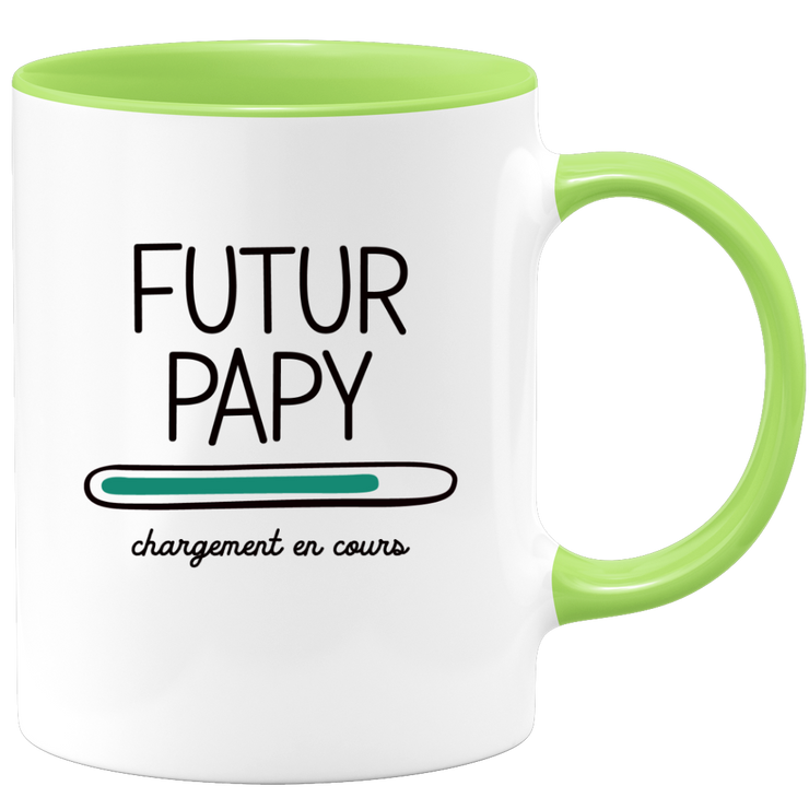 quotedazur - Mug Futur Papy 2025 Chargement En Cours - Cadeau Futur Grand-Père - Surprise Annonce Grossesse Garçon/Fille Naissance Bébé