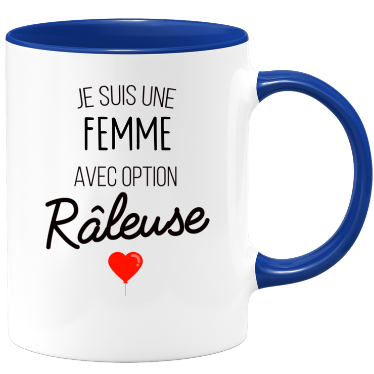 quotedazur - Mug Je Suis Une Femme Avec Option Râleuse - Cadeau Idéal Pour Femme - Cadeau Personnalisé Pour Femme - Cadeau Original Pour Anniversaire Ou Noël