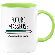 quotedazur - Mug Future Masseuse Chargement En Cours - Cadeau Humour Promotion Travail - Idée Cadeau Départ Collègue - Tasse Chef Masseuse - Idéal Pour Noël Au Bureau