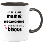 quotedazur - Mug Je Suis Une Mamie Mécanicienne Voleuse De Bisous - Cadeau Fête Des Grand Mères Original - Idée Cadeau Pour Anniversaire Mémé Mécanique - Cadeau Future Mamy Naissance