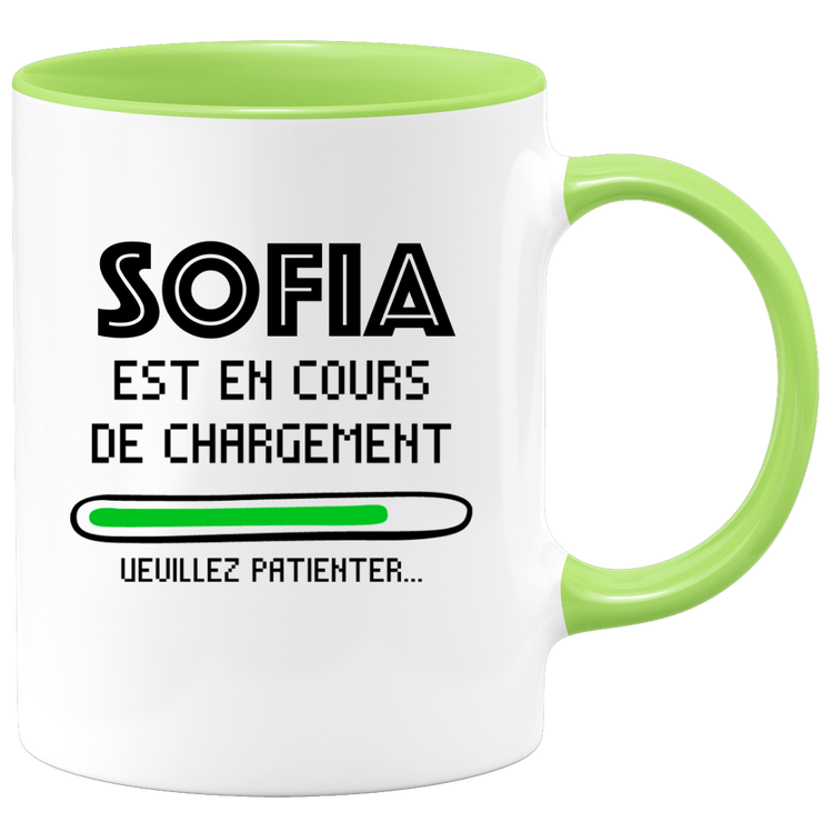 quotedazur - Mug Sofia Est En Cours De Chargement Veuillez Patienter - Cadeau Sofia Prénom Femme Personnalisé - Cadeau Annniversaire Noël Adolescent Collègue