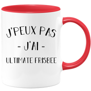 quotedazur - Mug Je Peux Pas J'ai Ultimate frisbee - Cadeau Humour Sport - Idée Cadeau Original - Tasse Ultimate frisbee - Idéal Pour Anniversaire Ou Noël