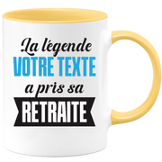Mug personnalisable La Légende a pris sa retraite