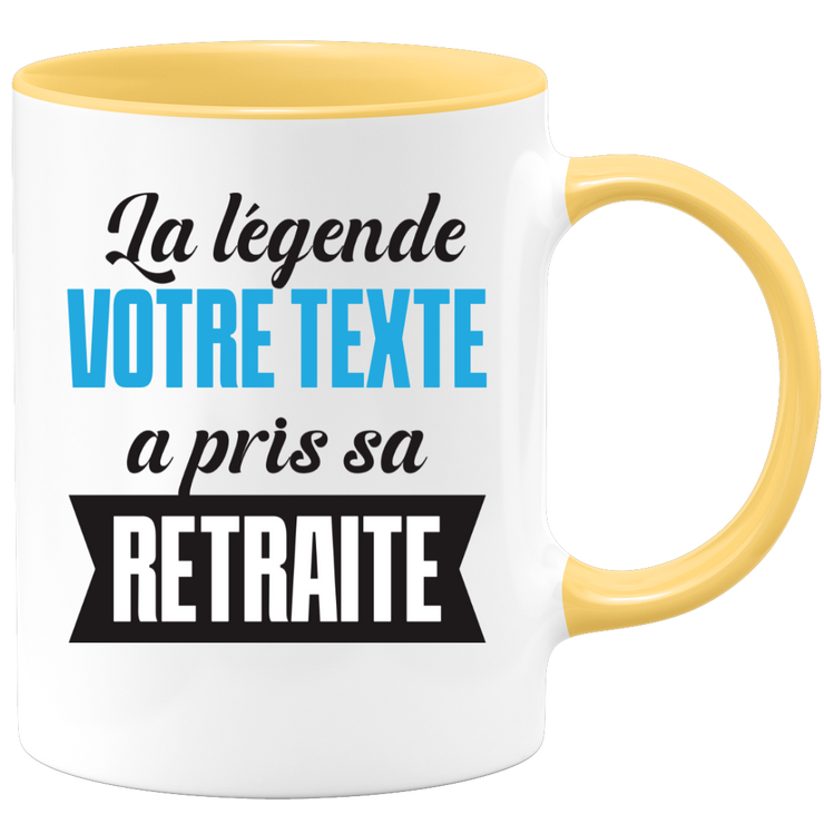 Mug personnalisable La Légende a pris sa retraite