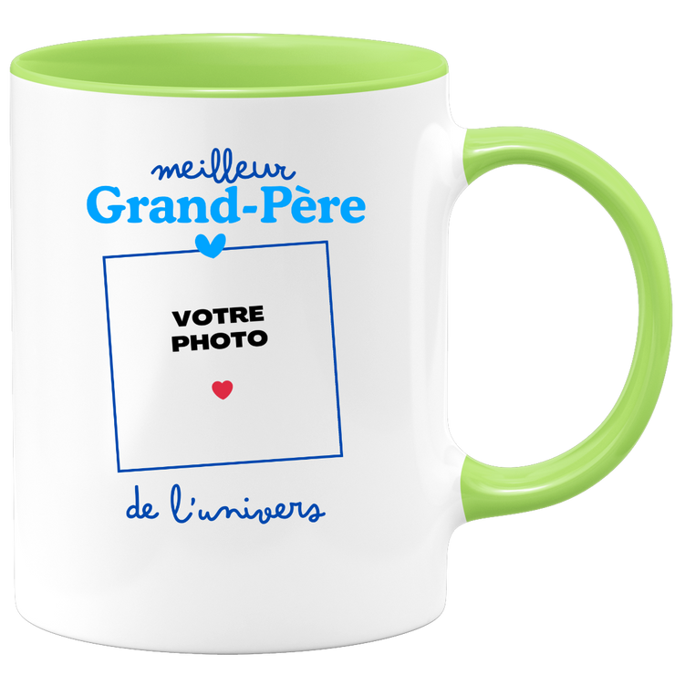 Mug Meilleur Grand-père de l'univers - Mug personnalisé avec photo famille