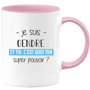 quotedazur - Mug Je Suis Gendre Et Toi C'est Quoi Ton Super Pouvoir - Cadeau Humour Travail - Idée Cadeau Départ Collègue - Tasse Chef Gendre - Idéal Pour Noël Au Bureau
