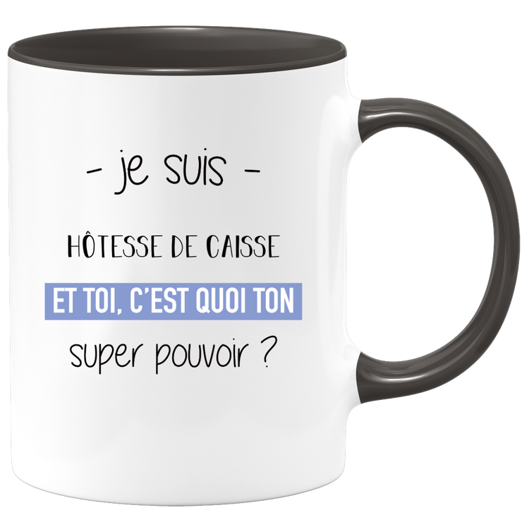 Super power cashier mug - cashier woman gift funny humor ideal for birthday