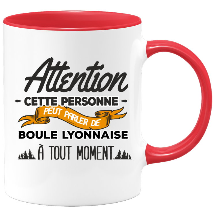 quotedazur - Mug Cette Personne Peut Parler De Boule Lyonnaise À Tout Moment - Cadeau Humour Sport - Idée Cadeau Original     - Tasse Boule Lyonnaise - Anniversaire Ou Noël