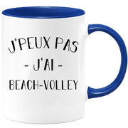 quotedazur - Mug Je Peux Pas J'ai Beach volley - Cadeau Humour Sport - Idée Cadeau Original - Tasse Beach volley - Idéal Pour Anniversaire Ou Noël