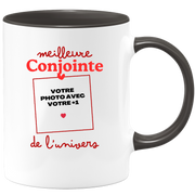 Mug Meilleure Conjointe de l'univers - Mug personnalisé avec photo couple