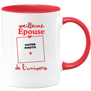 Mug Meilleure Épouse de l'univers - Mug personnalisé avec photo famille
