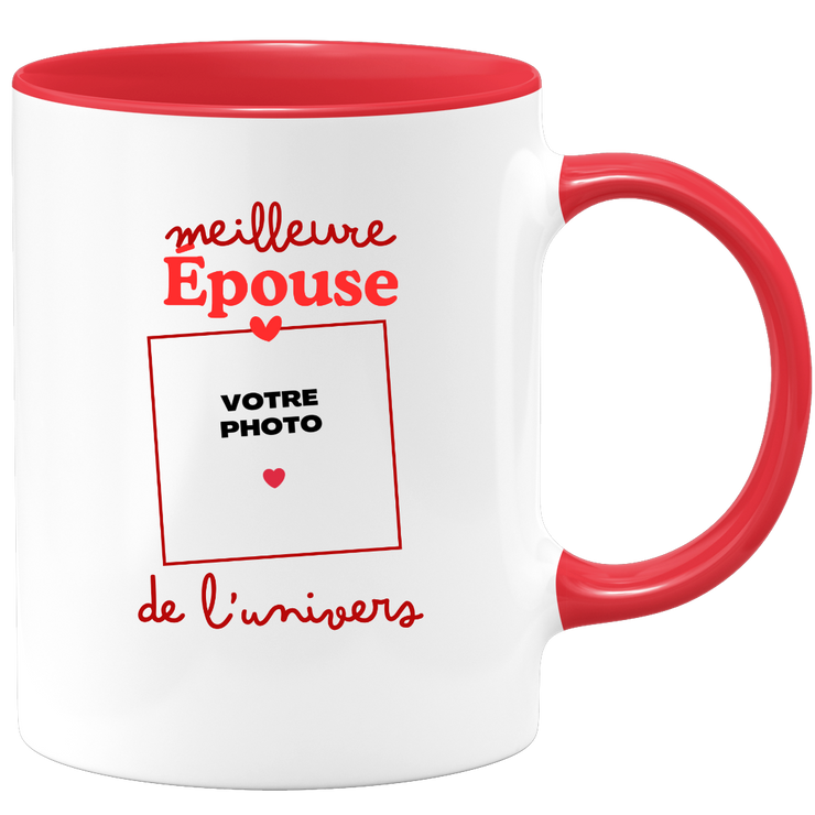 Mug Meilleure Épouse de l'univers - Mug personnalisé avec photo famille