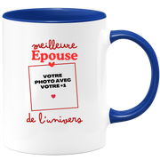 Mug Meilleure Épouse de l'univers - Mug personnalisé avec photo couple