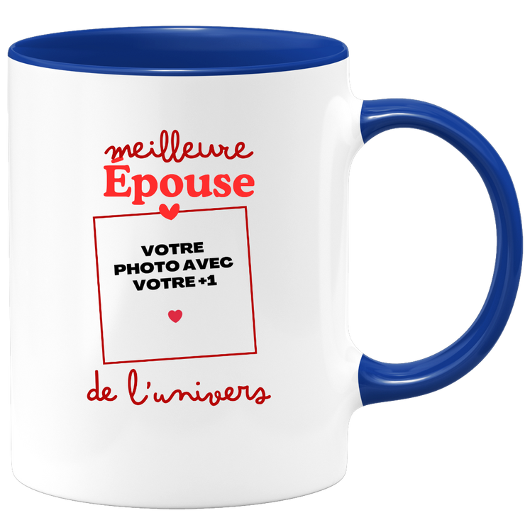 Mug Meilleure Épouse de l'univers - Mug personnalisé avec photo couple