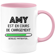 quotedazur - Mug Amy Est En Cours De Chargement Veuillez Patienter - Cadeau Amy Prénom Femme Personnalisé - Cadeau Annniversaire Noël Adolescent Collègue