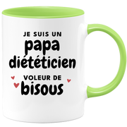 quotedazur - Mug Je Suis Un Papa Diététicien Voleur De Bisous - Cadeau Fête Des Pères Original - Idée Cadeau Pour Anniversaire Papa - Cadeau Pour Futur Papa Naissance