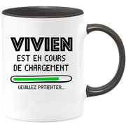 quotedazur - Mug Vivien Est En Cours De Chargement Veuillez Patienter - Cadeau Vivien Prénom Homme Personnalisé - Cadeau Annniversaire Noël Adolescent Collègue