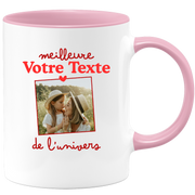 Mug photo personnalisée meilleure de l'univers pour femme - Métier famille prénom couple parent