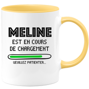 quotedazur - Mug Meline Est En Cours De Chargement Veuillez Patienter - Cadeau Meline Prénom Femme Personnalisé - Cadeau Annniversaire Noël Adolescent Collègue