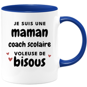 quotedazur - Mug I'm A School Coach Mom Thief Of Kisses - Original Mother's Day Gift - Gift Idea For Mom Birthday - Gift For Future Mom Birth