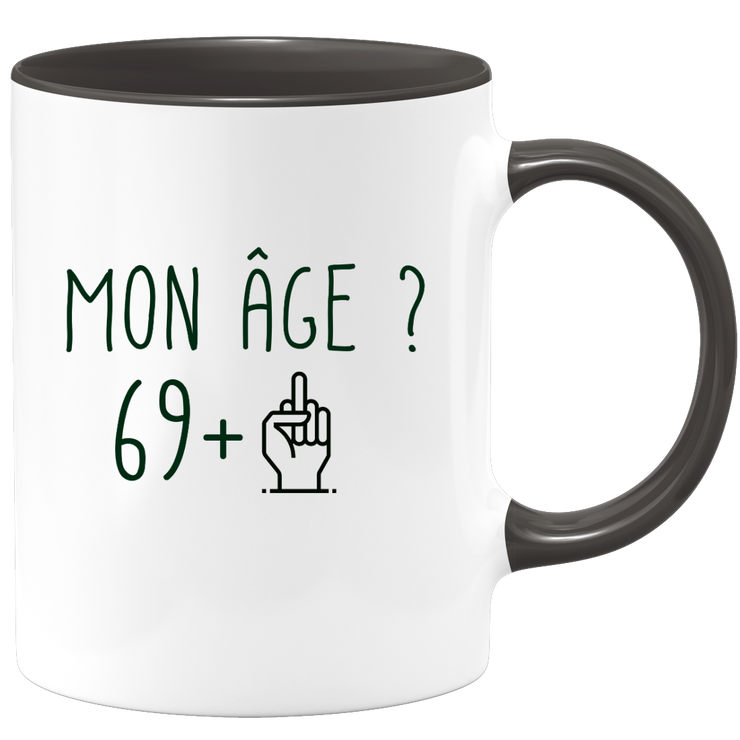 quotedazur - Mug Anniversaire 70 ans Doigt Honneur Rigolo Drôle - Tasse Fun Idée Cadeau Anniversaire 70 ans Homme Femme Humour Original
