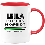 quotedazur - Mug Leila Est En Cours De Chargement Veuillez Patienter - Cadeau Leila Prénom Femme Personnalisé - Cadeau Annniversaire Noël Adolescent Collègue