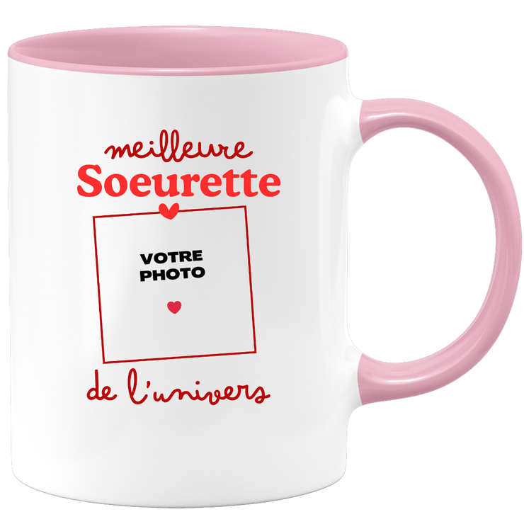 Mug Meilleure Soeurette de l'univers - Mug personnalisé avec photo famille