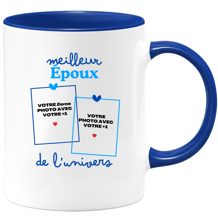 Mug Meilleur Époux de l'univers - Mug personnalisé avec 2 photos couple