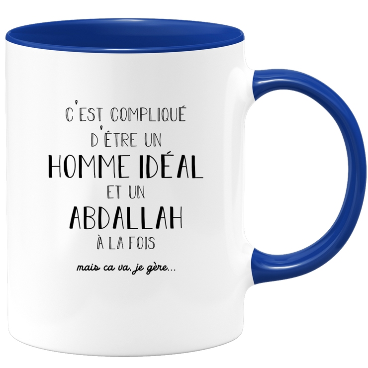 Abdallah gift mug - ideal man abdallah - Personalized first name gift Birthday Man Christmas departure colleague - Ceramic - White