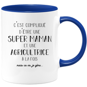 Super Mom Farmer Mug - Farmer Gift Birthday Mom Mother's Day Valentine's Day Woman Love Couple