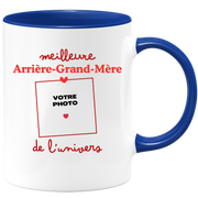 Mug Meilleure Arrière-grand-mère de l'univers - Mug personnalisé avec photo famille