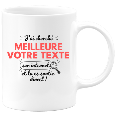 Mug personnalisable femme J'ai cherché Meilleure sur Internet - Métier Passion Sport