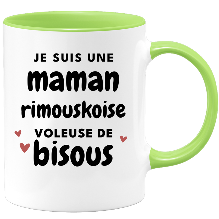 quotedazur - Mug Je Suis Une Maman Rimouskoise Voleuse De Bisous - Cadeau Pour Rimouskoise - Cadeau Personnalisé Pour Femme - Cadeau Original Pour Anniversaire, Noël, Future Maman Naissance