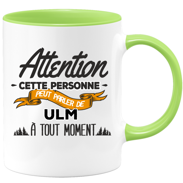 quotedazur - Mug Cette Personne Peut Parler De Ulm À Tout Moment - Cadeau Humour Sport - Idée Cadeau Original     - Tasse Ulm - Anniversaire Ou Noël