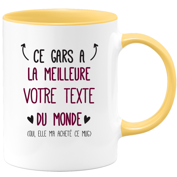Mug personnalisable ce gars a la meilleure femme du monde