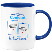 Mug Meilleur Conjoint de l'univers - Mug personnalisé avec 2 photos couple