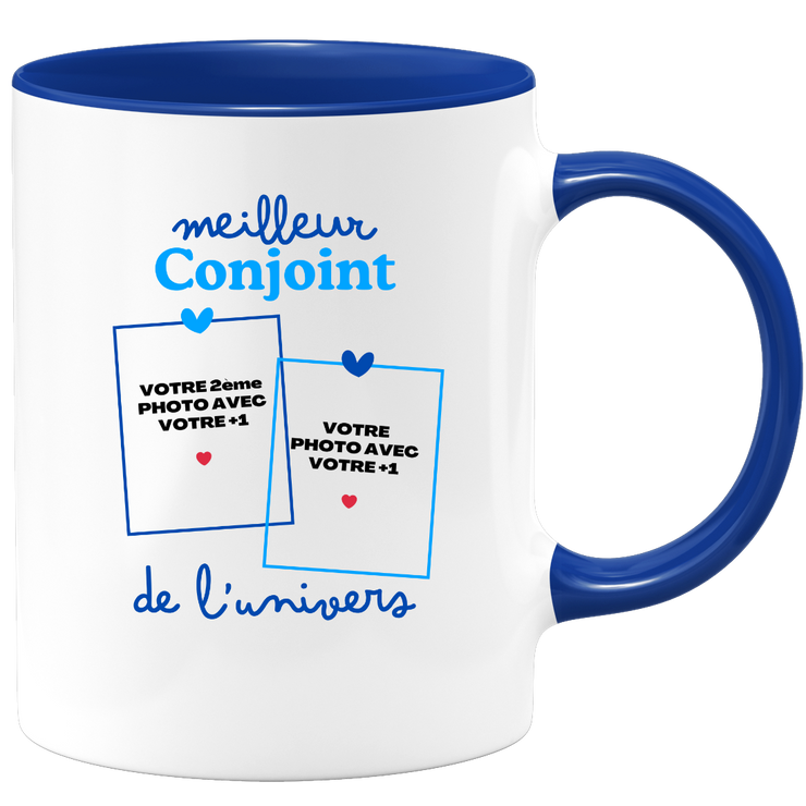 Mug Meilleur Conjoint de l'univers - Mug personnalisé avec 2 photos couple