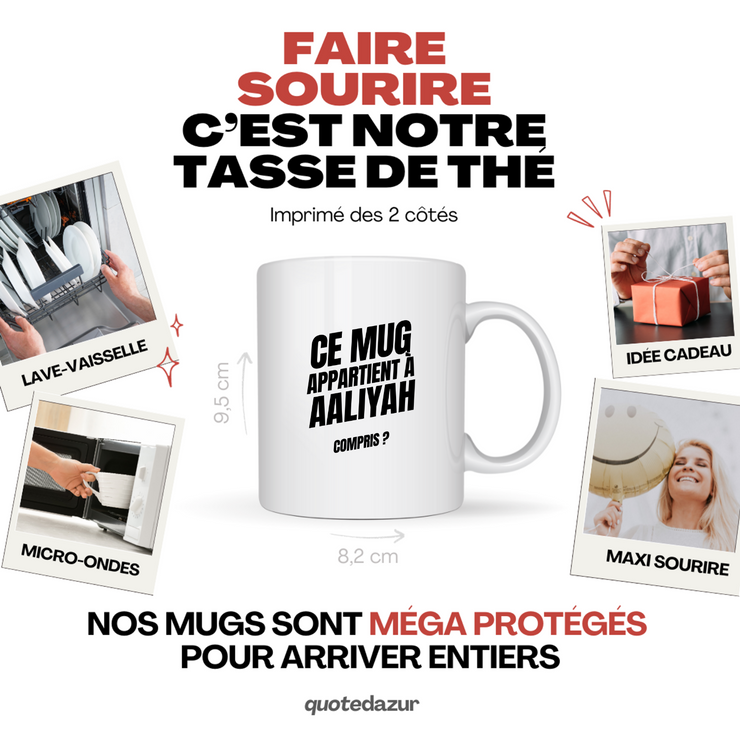 Mug Ce mug appartient à Aaliyah, compris ?