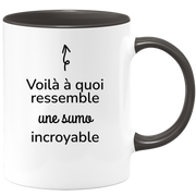 quotedazur - Mug Voilà à Quoi Ressemble Une Sumo Incroyable - Cadeau Pour Sumo - Cadeau Personnalisé Pour Femme - Cadeau Original Anniversaire Ou Noël