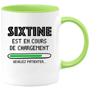 quotedazur - Mug Sixtine Est En Cours De Chargement Veuillez Patienter - Cadeau Sixtine Prénom Femme Personnalisé - Cadeau Annniversaire Noël Adolescent Collègue