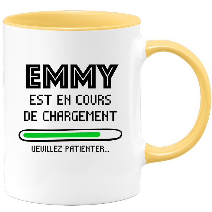 quotedazur - Mug Emmy Est En Cours De Chargement Veuillez Patienter - Cadeau Emmy Prénom Femme Personnalisé - Cadeau Annniversaire Noël Adolescent Collègue