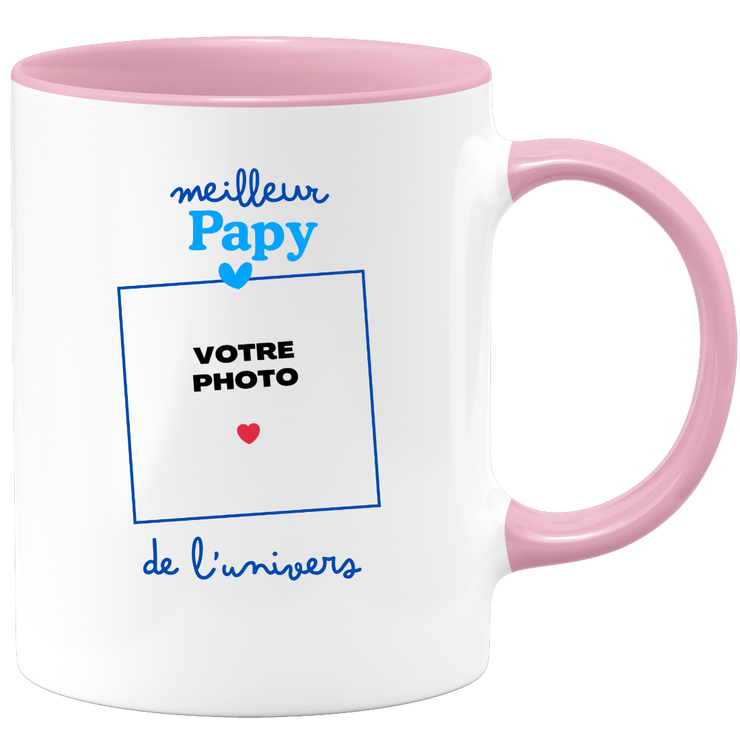 Mug Meilleur Papy de l'univers - Mug personnalisé avec photo famille