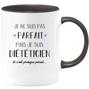 quotedazur - Mug Je Ne Suis Pas Parfait Mais Je Suis Dieteticien  - Cadeau Humour Métier Travail - Idée Cadeau Pot De Départ Chef Mutation - Tasse Cadeau Retraite Noël Au Bureau
