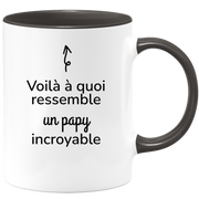 quotedazur - Mug Voilà à Quoi Ressemble Un Papy Incroyable - Cadeau Papy - Idée Cadeau Anniversaire Papy - Idée Pour Une Attention Originale Papy