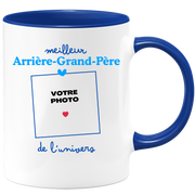 Mug Meilleur Arrière-grand-père de l'univers - Mug personnalisé avec photo famille