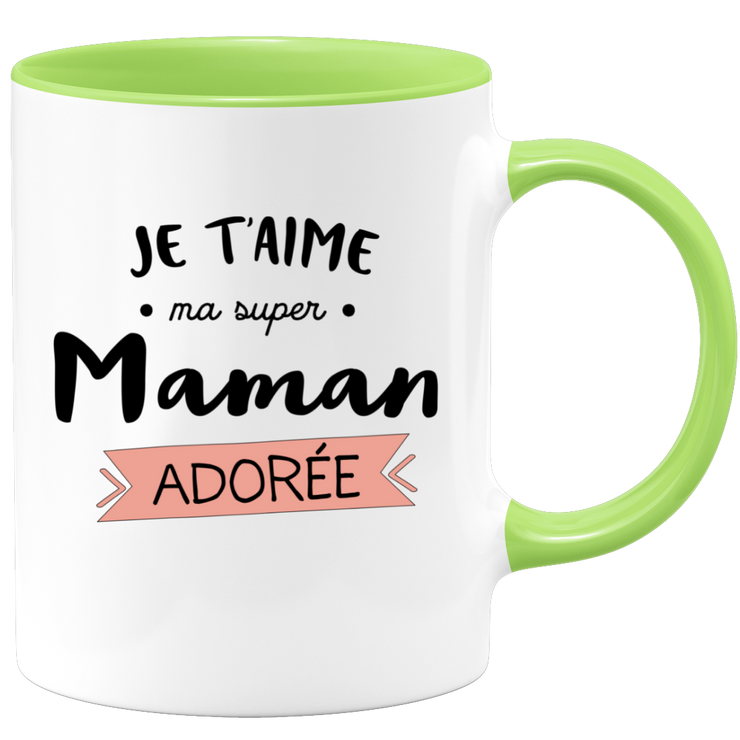 quotedazur - I Love You Super Mom Mug - Original Mom Gift - Gift Idea For Mom Birthday - Gift For Young Or Future Mom Following A Birth