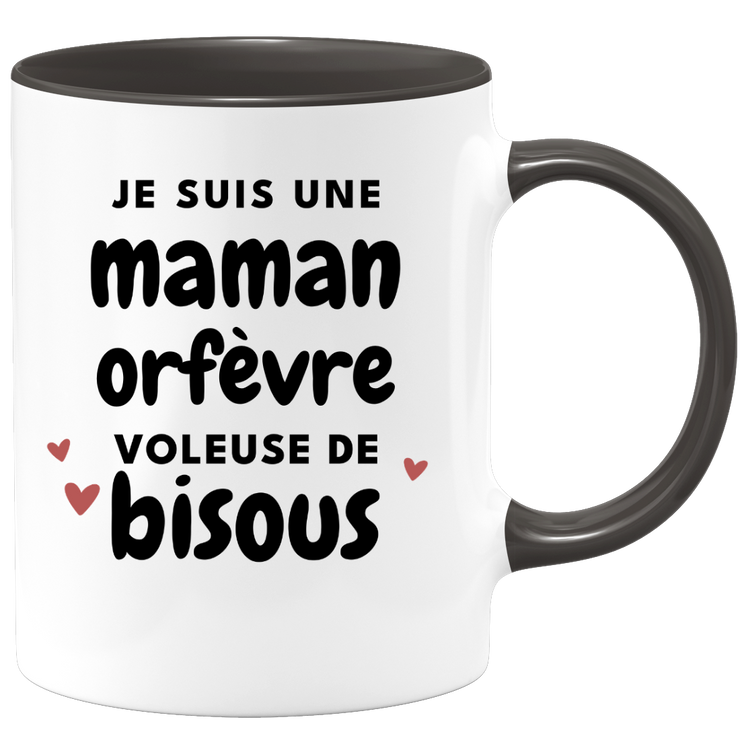 quotedazur - Mug I'm A Mom Goldsmith Kisses Thief - Original Mother's Day Gift - Gift Idea For Mom Birthday - Gift For Future Mom Birth