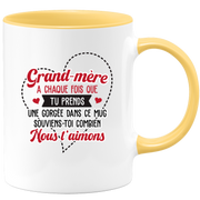 quotedazur - Mug Grand-Mère Nous T'Aimons - Cadeau Pour Grand-Mère Petite-Fille, Petit-Fils, Petits-Enfants, Grands-Enfants - Tasse Pour Mamie - Mémé, Grand-Maman, Grand-Mémé